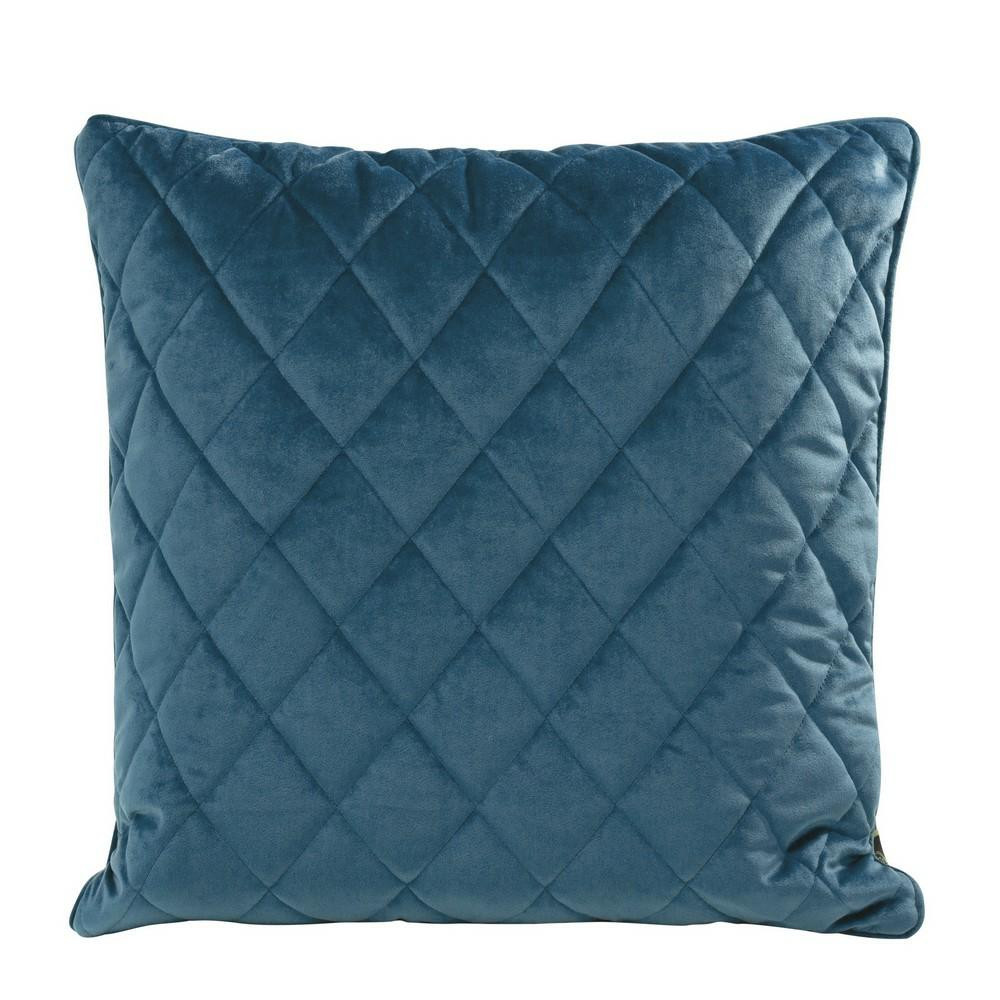 Poszewka 45x45 Velvet 27 H granatowa welurowa geometryczna