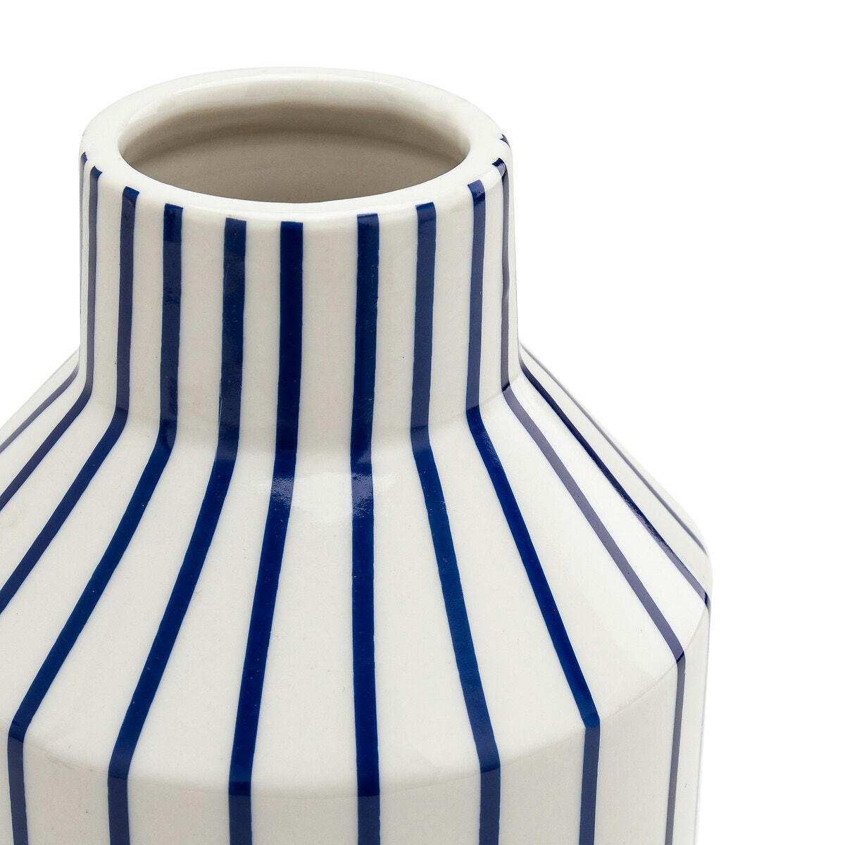 Vase rayé en céramique H28,3 cm, Adamo