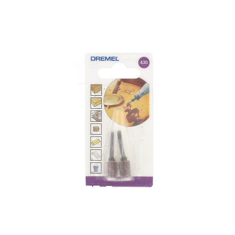 Bandes de ponçage et mandrin 6,4 mm grain 60 2 pièces DREMEL
