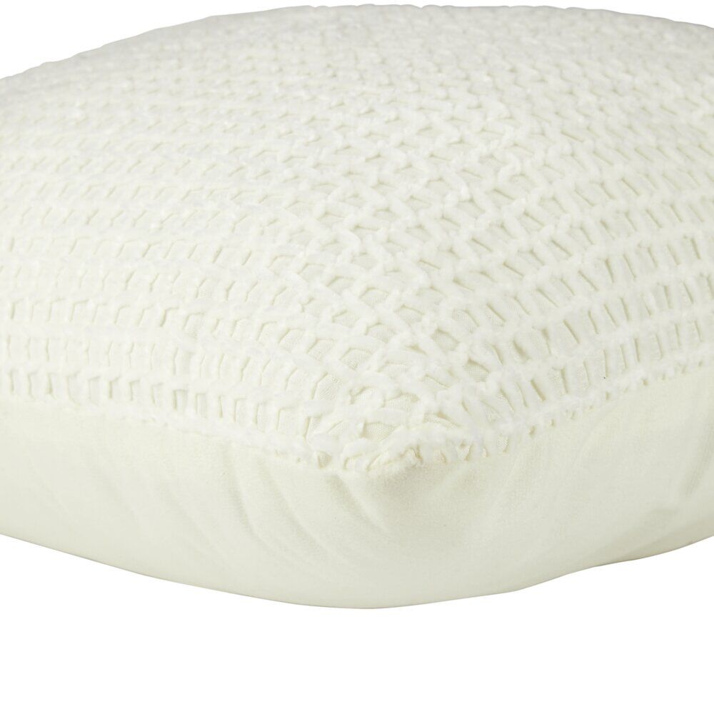 Coussin carré quadrillage chenille 45x45cm (3 modèles)