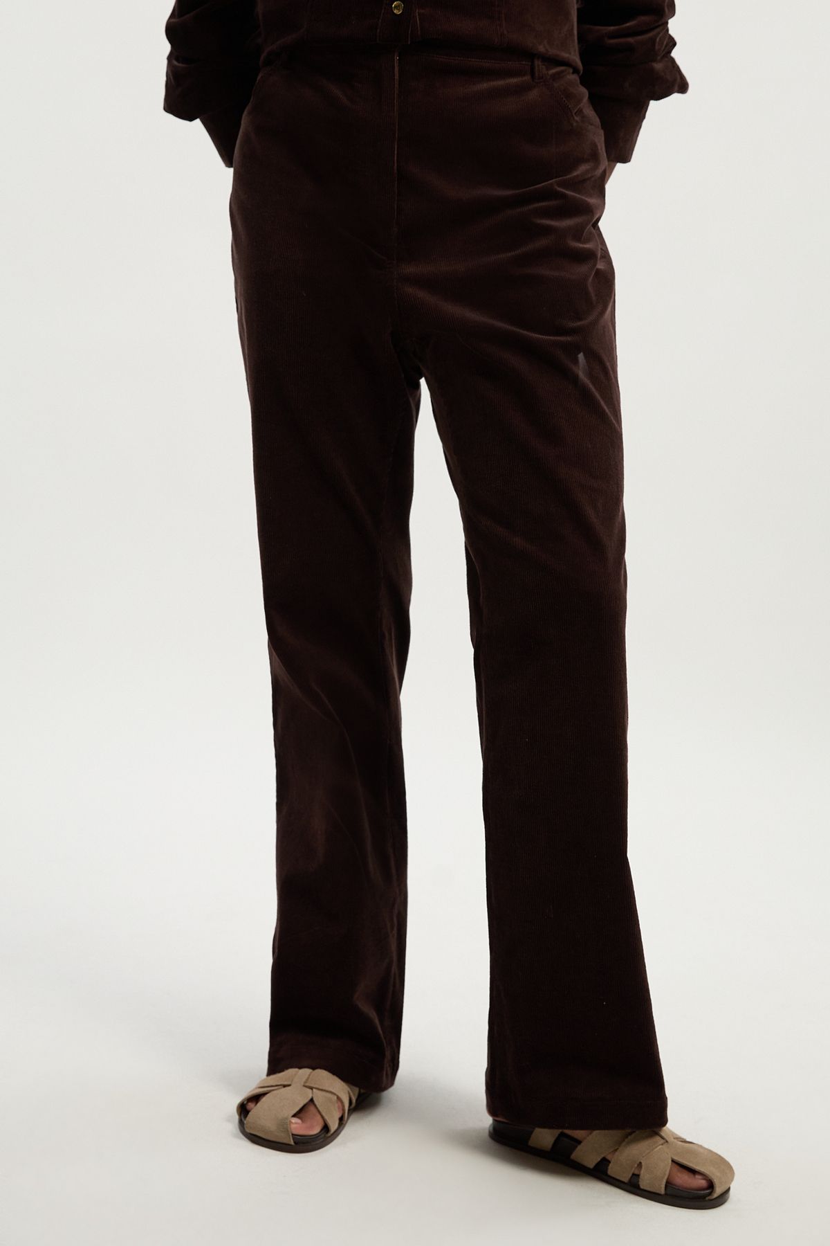 KarenMillen Plus Size Stretch Cord Kickflare Jean