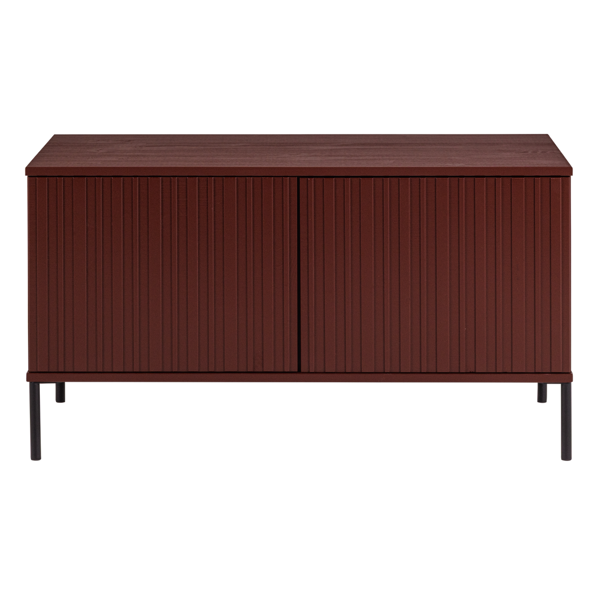 WOOOD tv meubel 100 cm New Gravure - Grenen - Bordeauxrood
