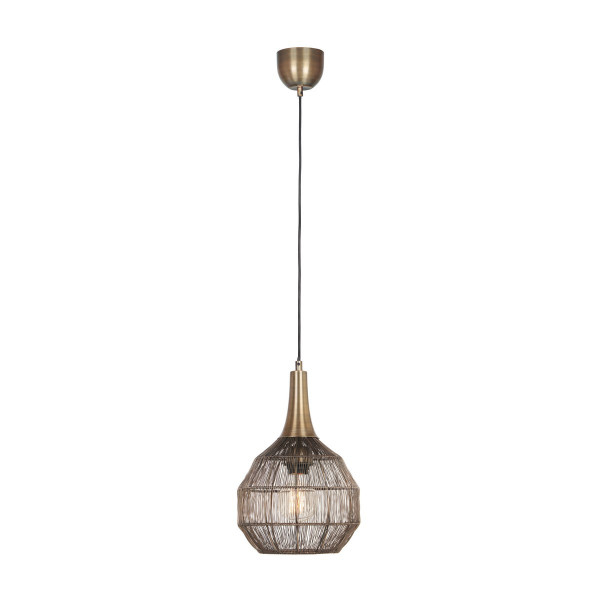 Lampa wisząca patyna-złota-czarna SORAYA 1xE27x10W wym: 150x26x26 cm Trio