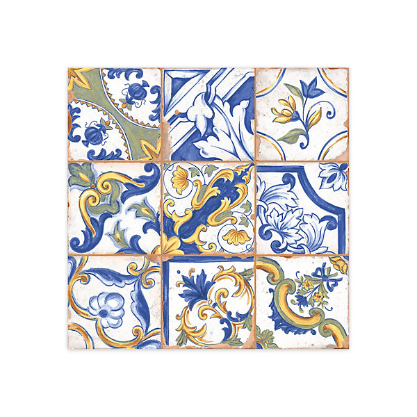 Carrelage Vintage Multicolore Palmyra 33x33x0,95 cm Castelia - Mur intérieur (vendu par carton de 1,09 m²) - RO'MA CARRELAGE