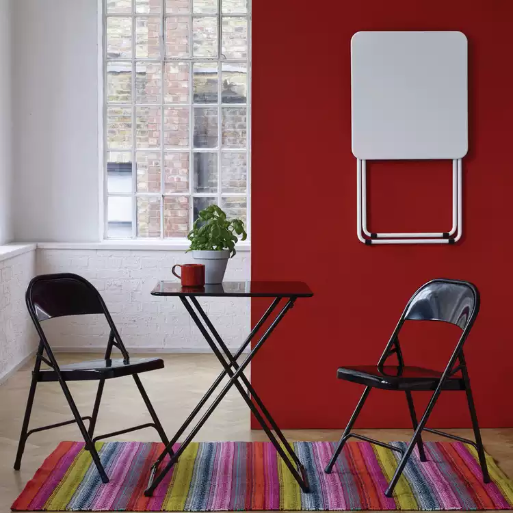 Habitat Macadam Metal Folding Chair - Black