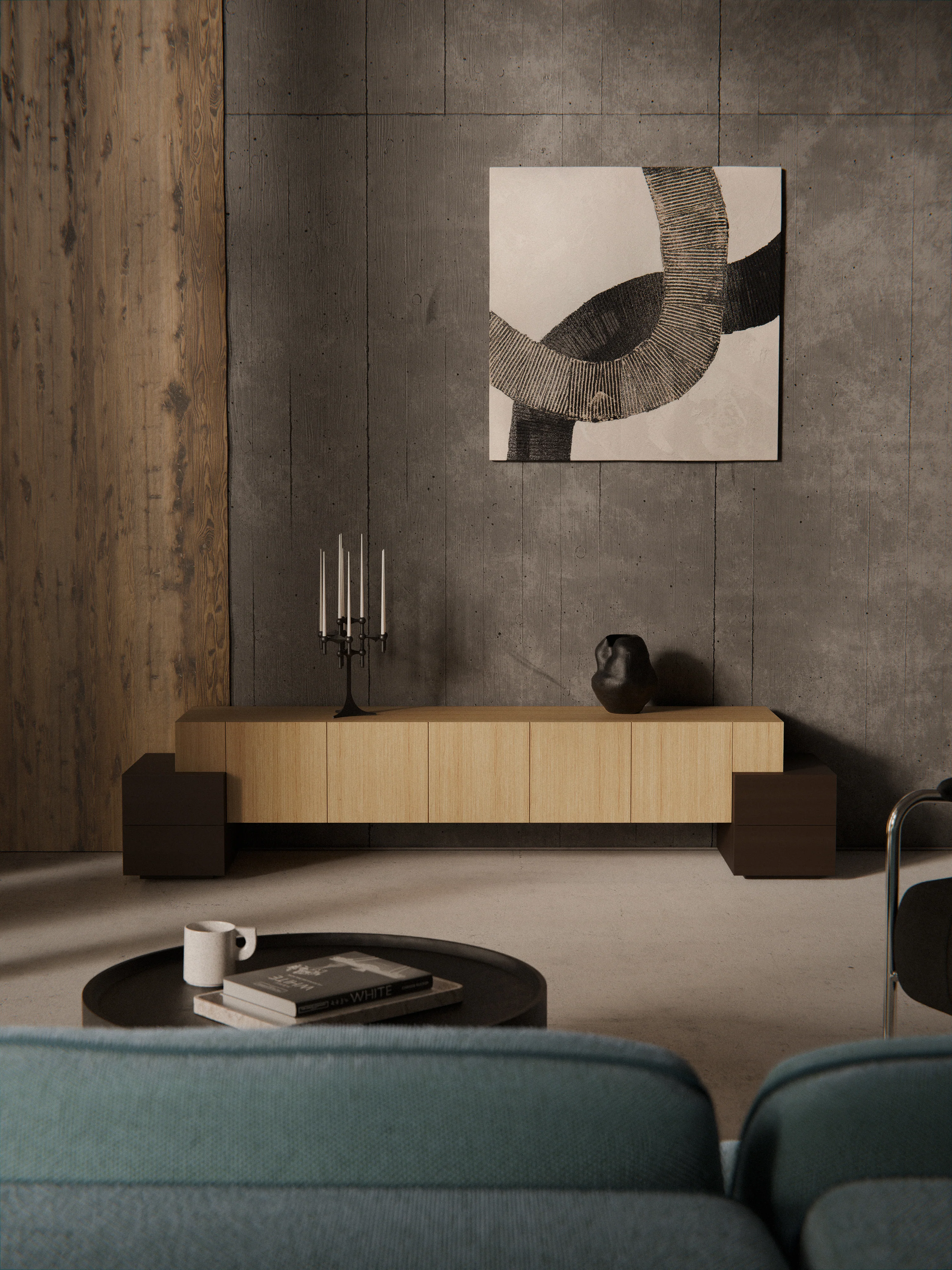 TV-Lowboard Pino aus Holz