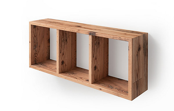 étagère murale 3 cubes Triade chêne vintage