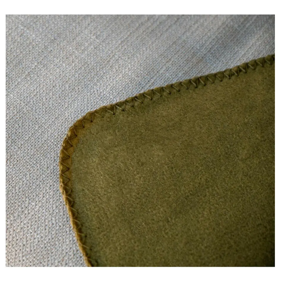 Excellent Houseware Deken / plaid - fleece - mosgroen 170 x 130cm