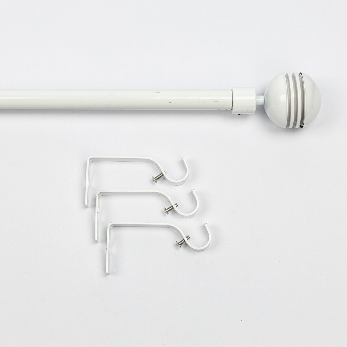 Kit varão extensível branco 120-210cm