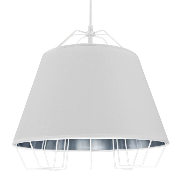 Lampa wisząca biało-srebrna FALUN1xE27x20W wym: 150x34x36 cm Polux