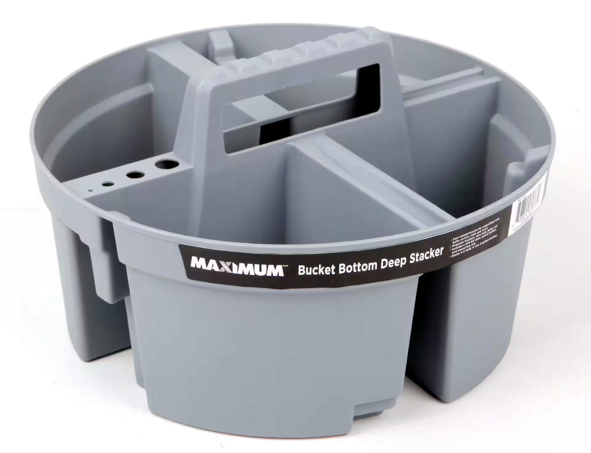 MAXIMUM Stackable Portable Deep 4-Compartments Bucket Insert/Organizer, For 19L