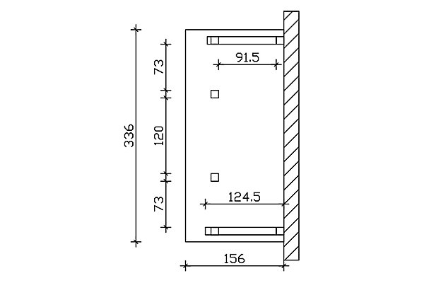 Auvent bois SKAN HOLZ Paderborn 6, 336x156cm, épicéa, traitement coloré chêne clair