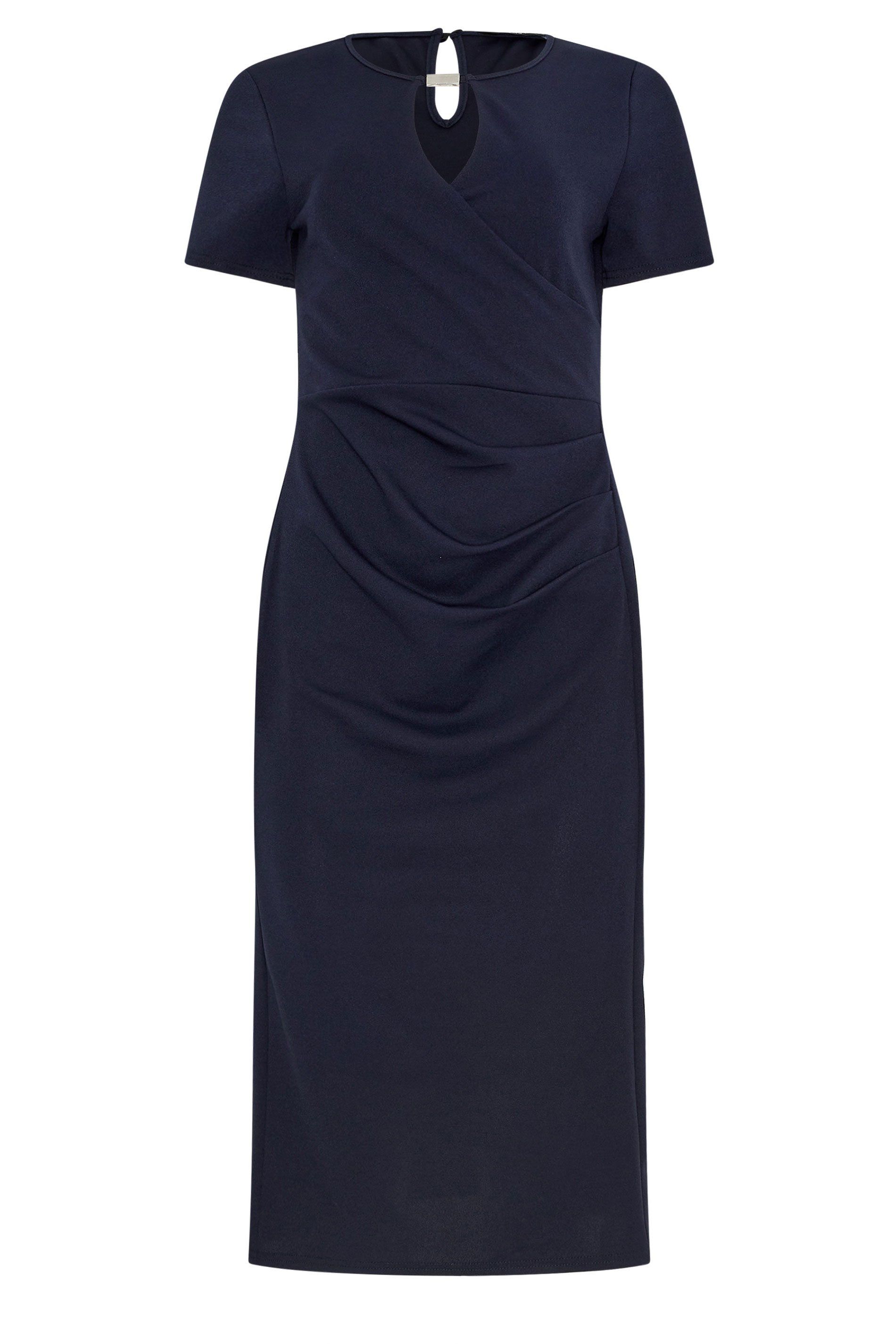 M&Co Tab Neck Detail Midi Dress
