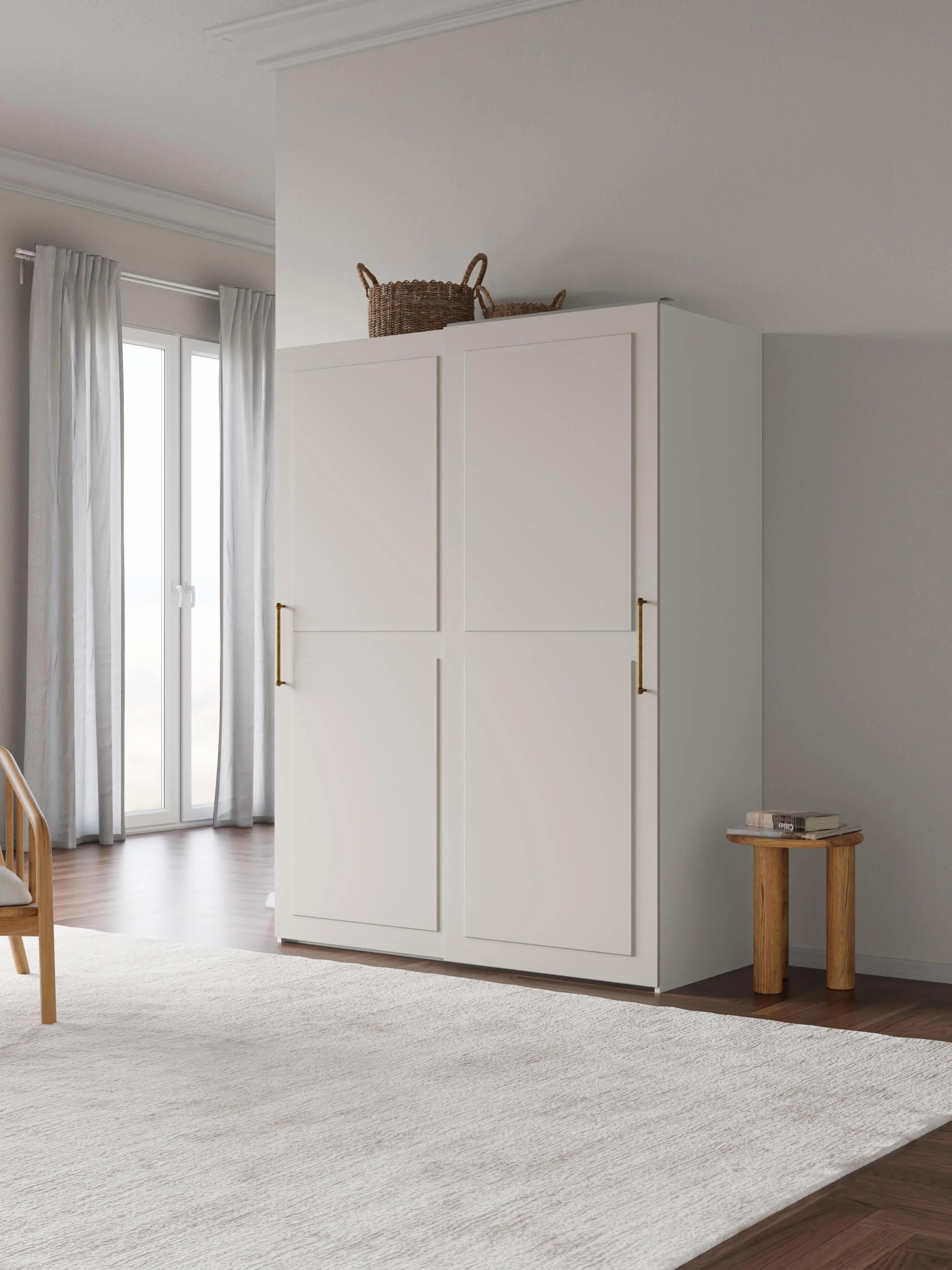 Modularer Schwebetürenschrank Charlotte, 150 cm Breite, in verschiedenen Größen