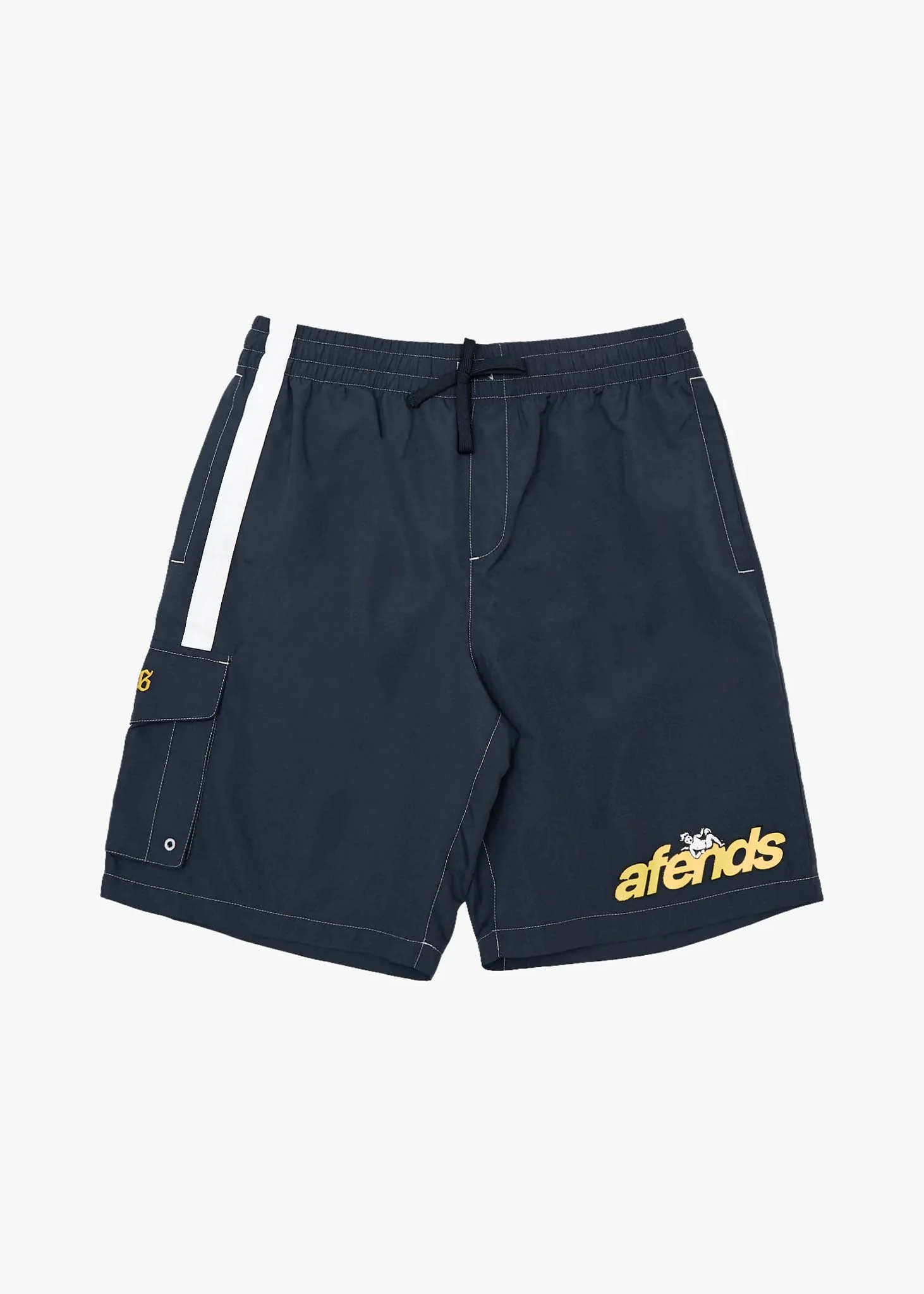 AFENDS Mens Angel Boy - Cargo Swim Short 21 - Deep Sea