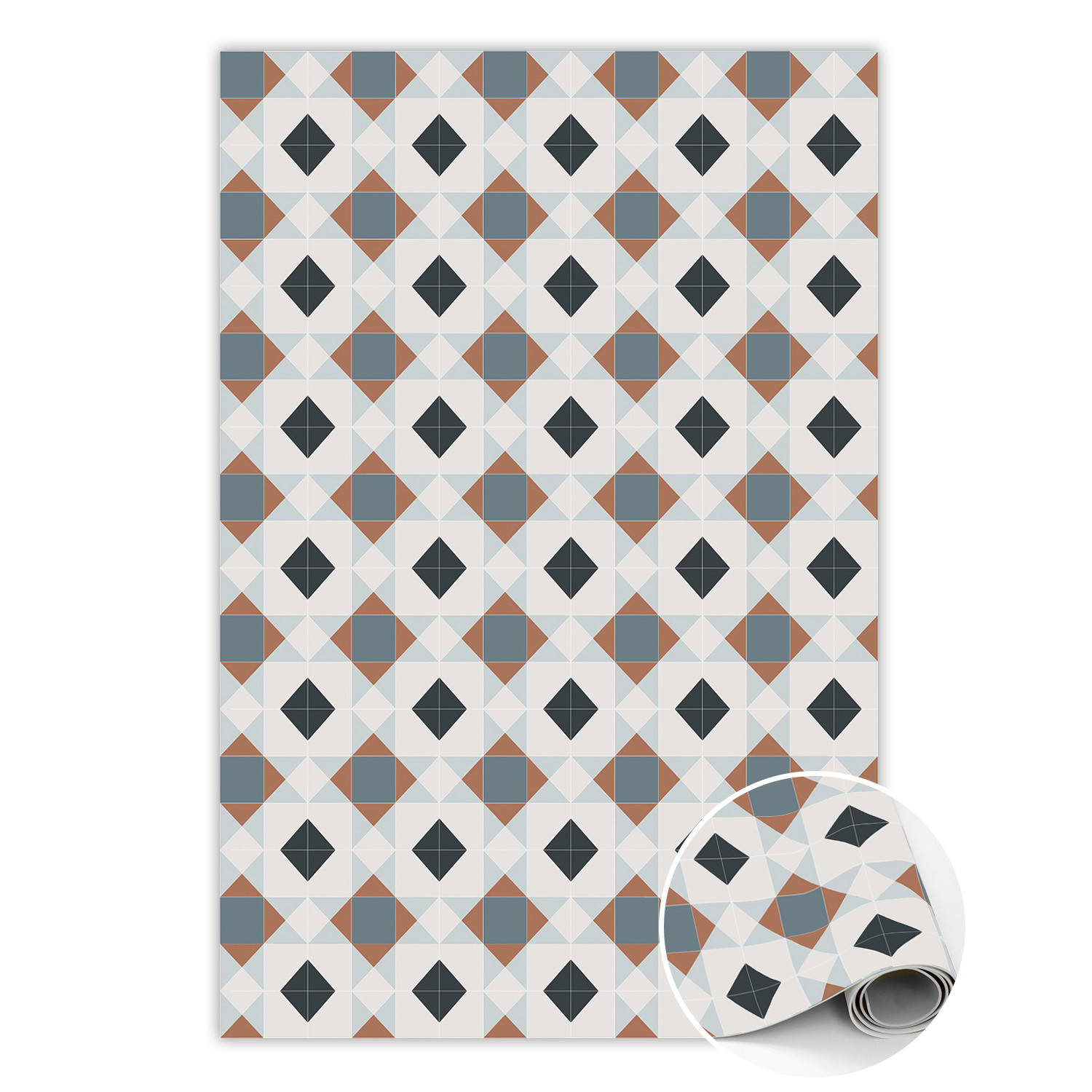 Modny winylowy dywan Geometryczne romby 60 x 90 cm