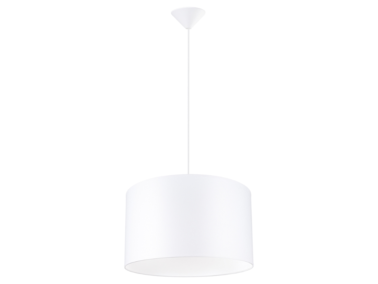 Lampa wisząca Nova 40 cm tkaninowa biała