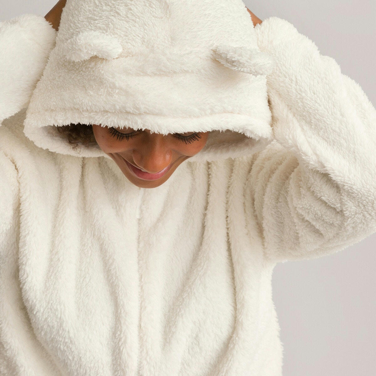 Veste d'intérieur à capuche oreilles ourson