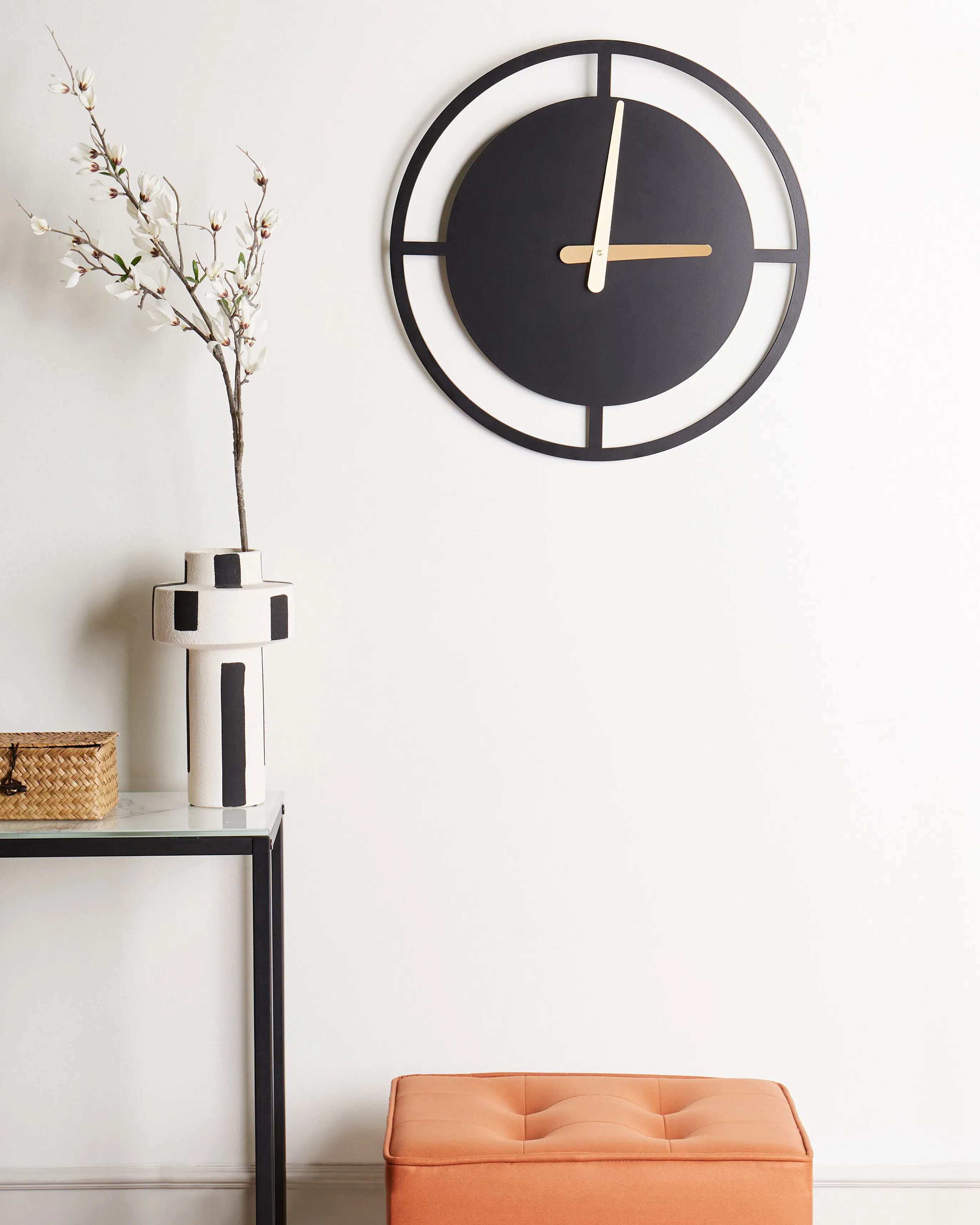 Wall Clock TRIENT 40 cm Metal Black
