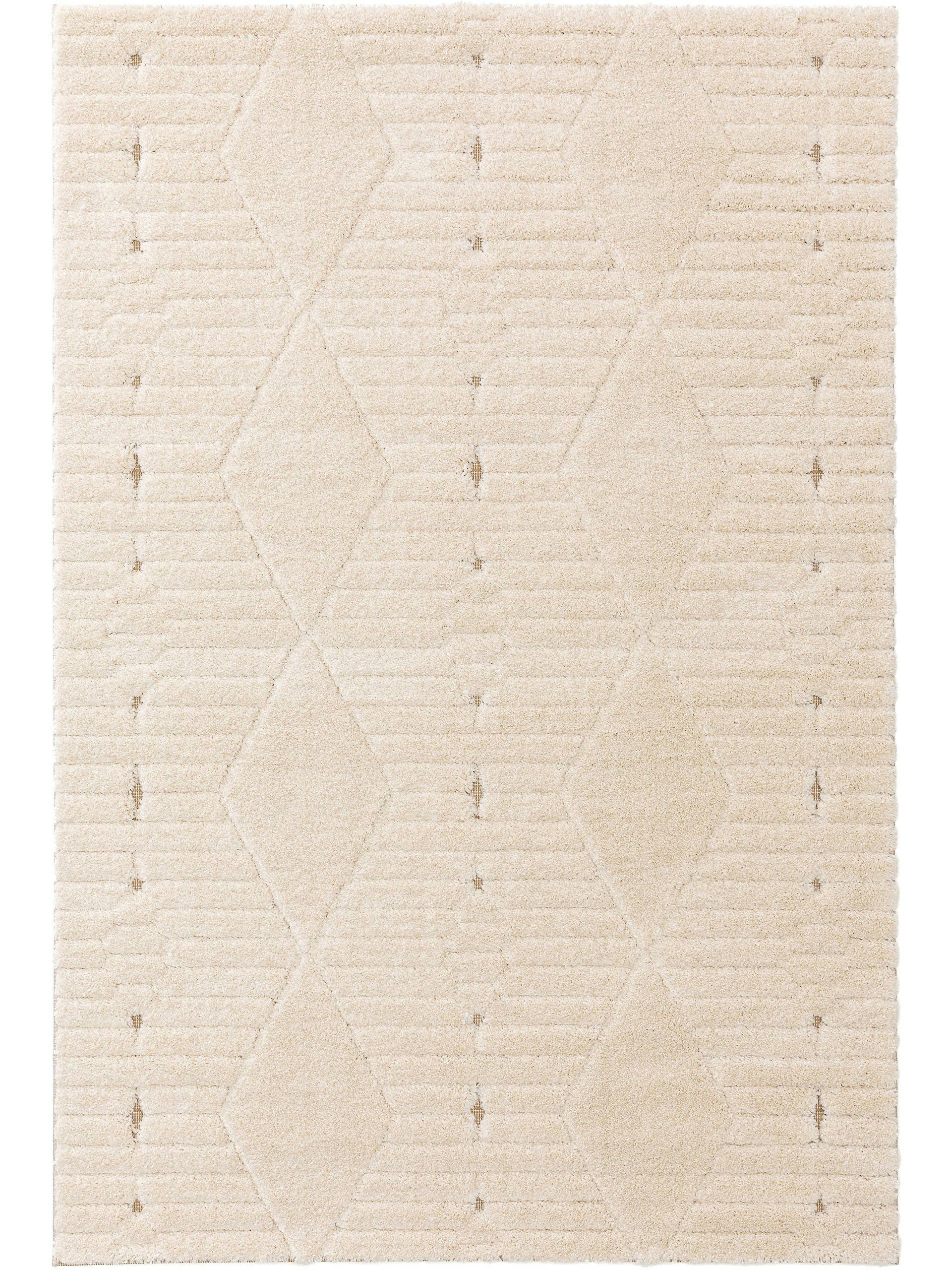 AIMEE - Tapis à poils longs crème/beige 160x230