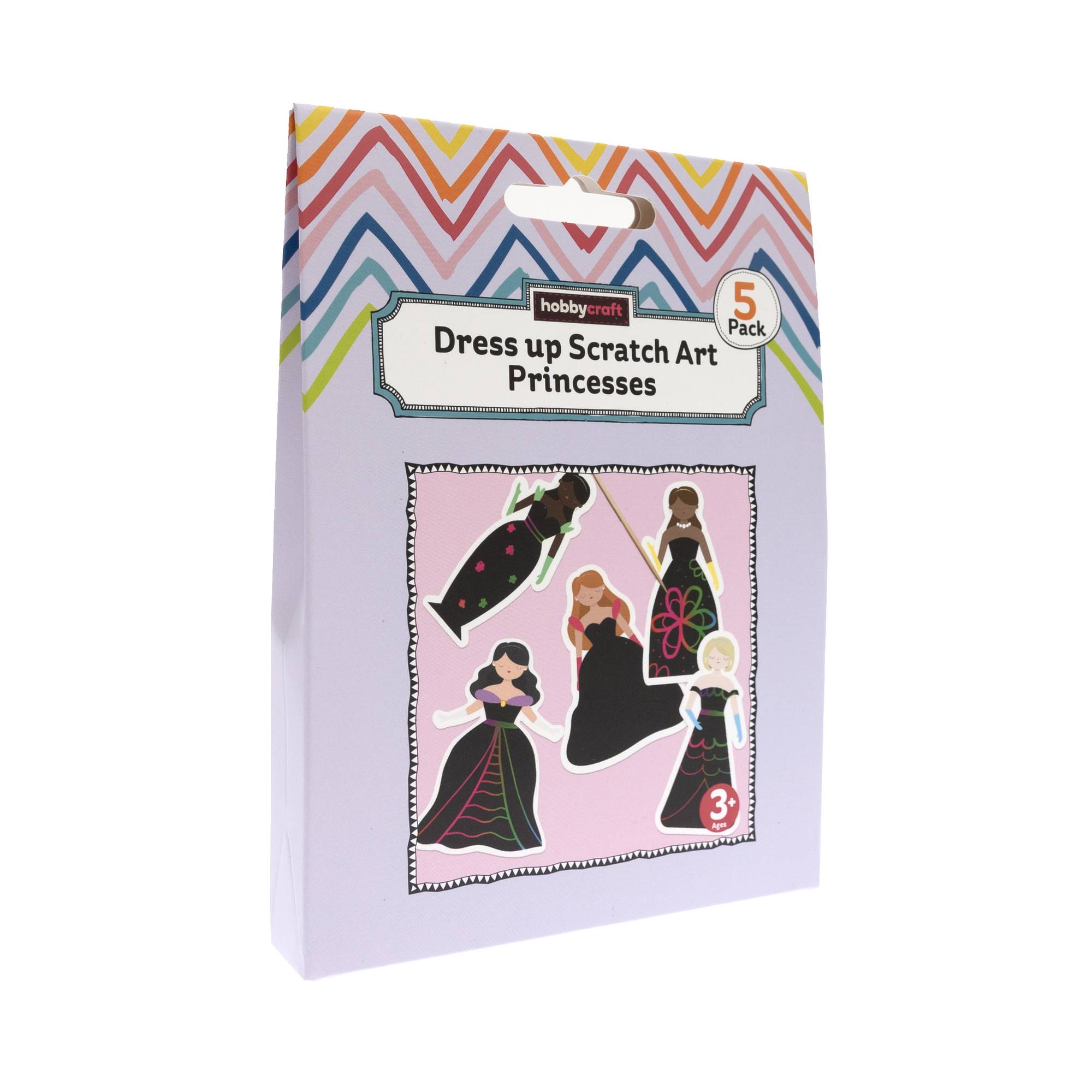 Dress-Up Scratch Art Princesses Kit 5 Pack