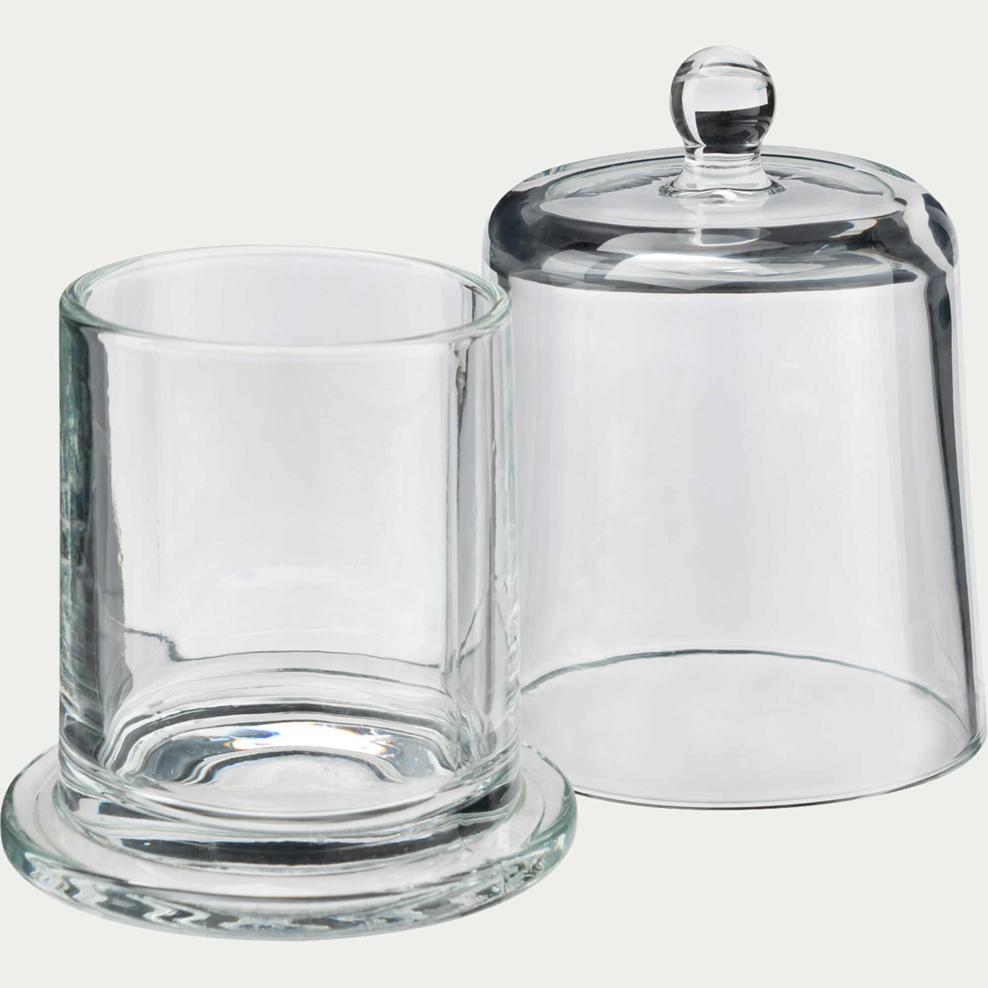 PAVIN - Boite déco en verre - transparent D9xH11,8cm