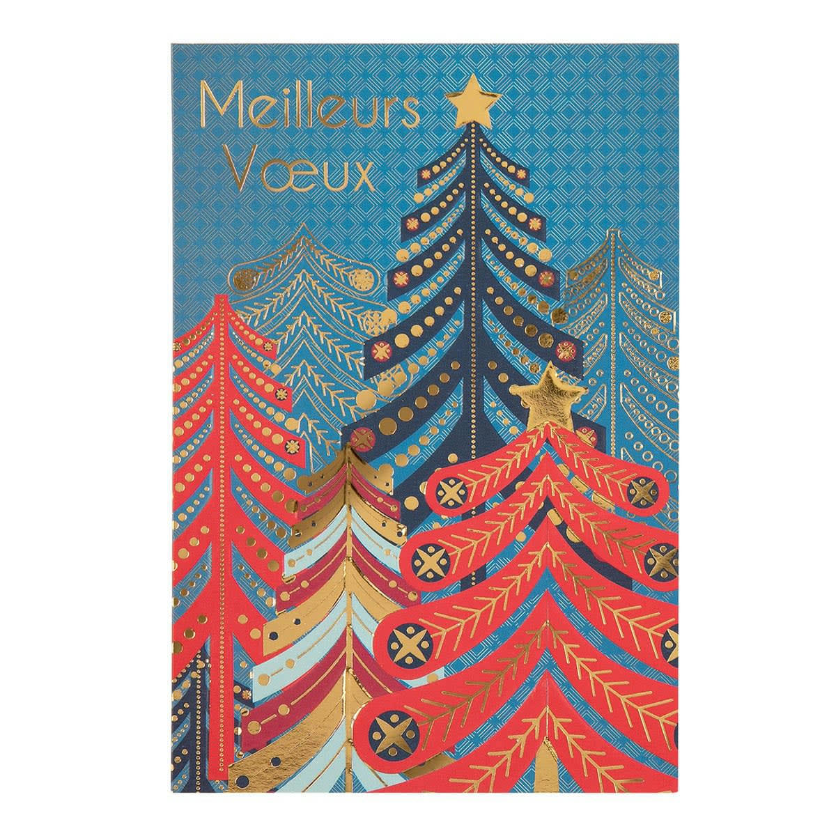 - Carte De Vœux Noël Chic Multi Sapins
