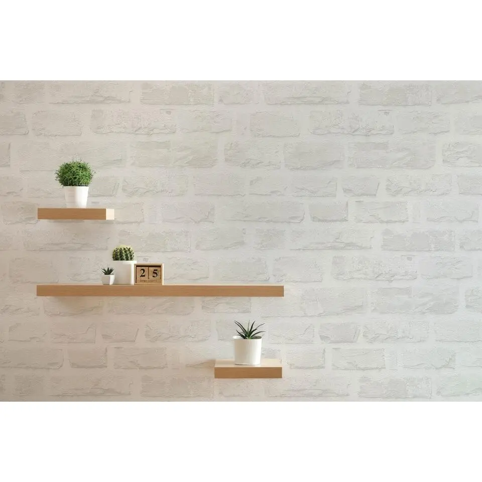 A.S. Cr&eacute;ation behang steen wit en grijs - 53 cm x 10.05 m