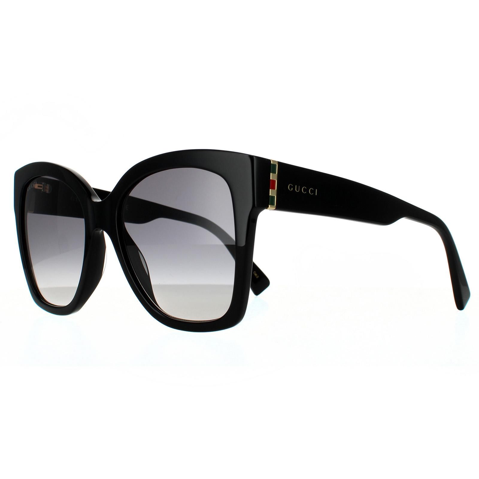 Gucci Square Black Grey Gradient Sunglasses