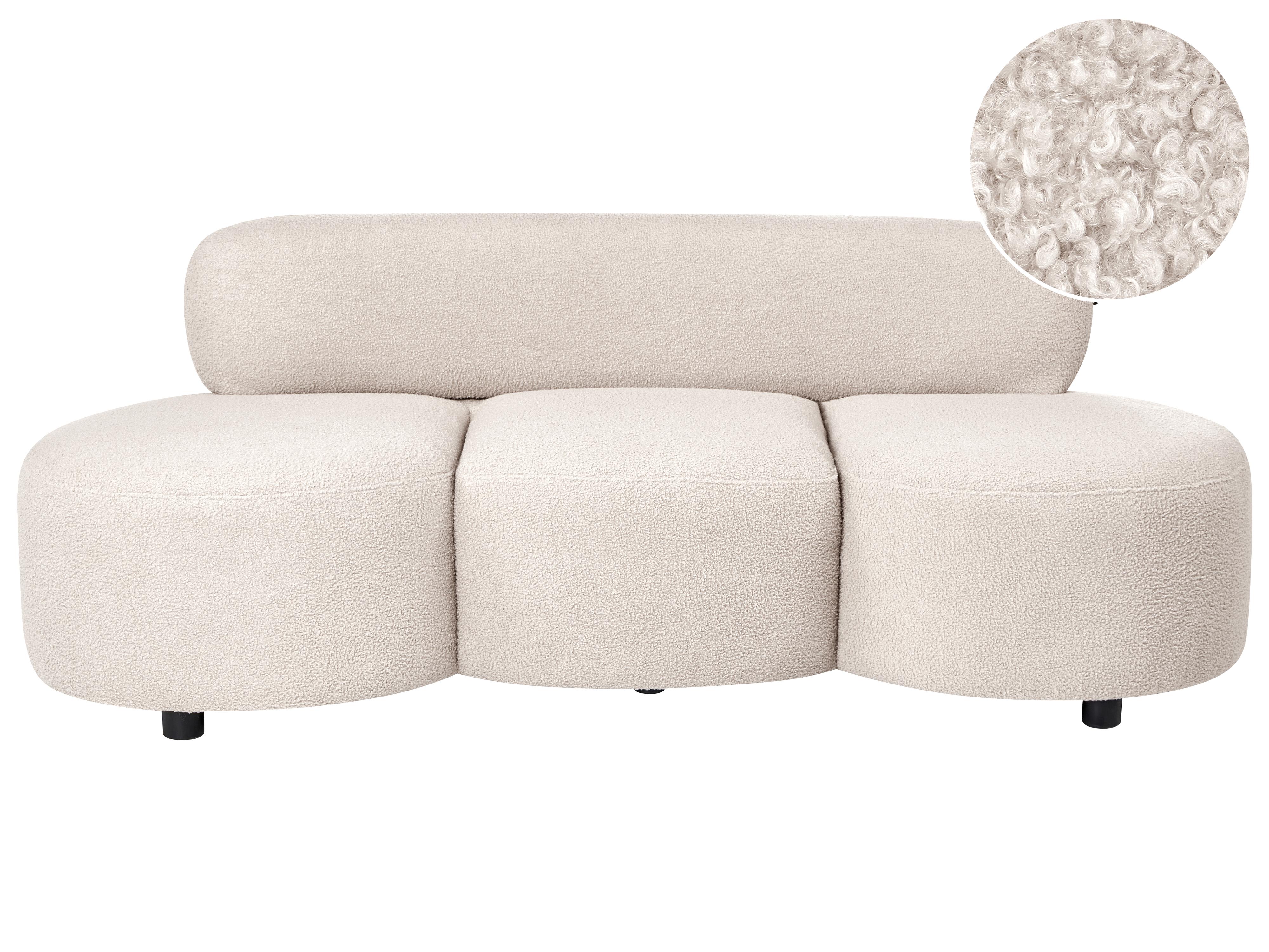 Sofa 3 Seater BLAVAND Boucle Beige