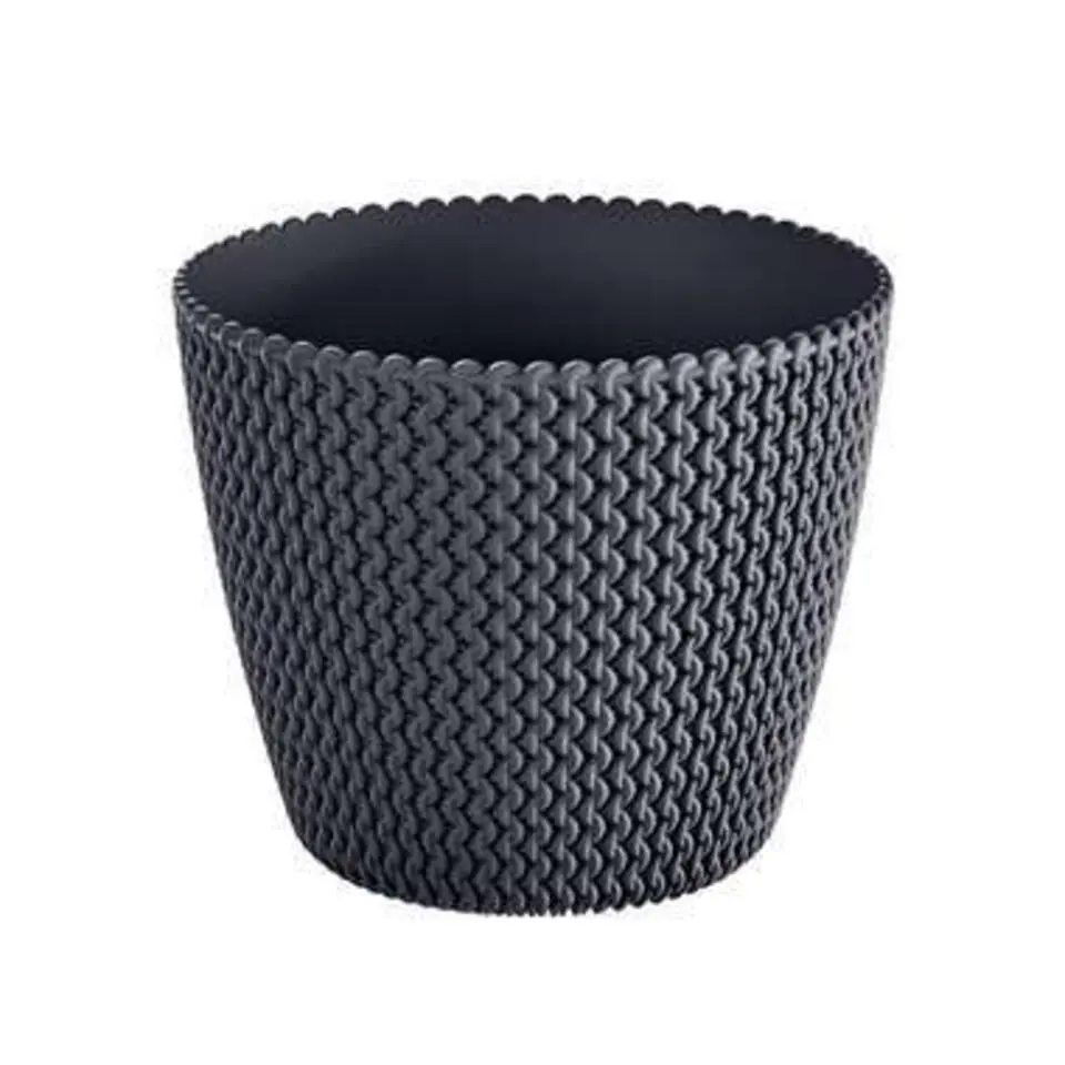 Prosperplast Bloempot Splofy - antraciet - voor buiten - 40 cm