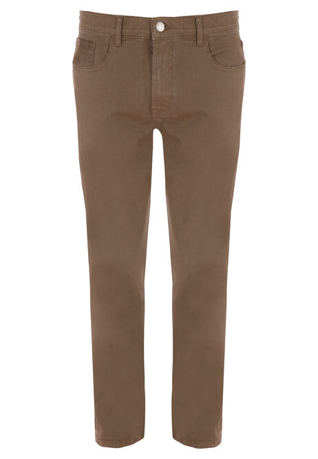 Mens Light Brown Slim Trousers