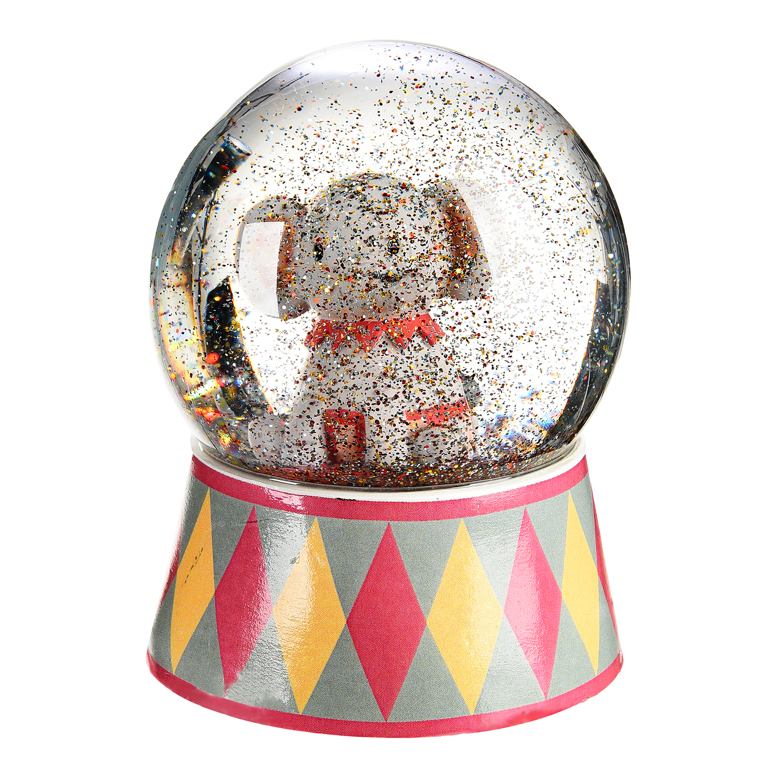 Schneekugel Elefant Bunt, ⌀ 6.5 cm, H 80 mm