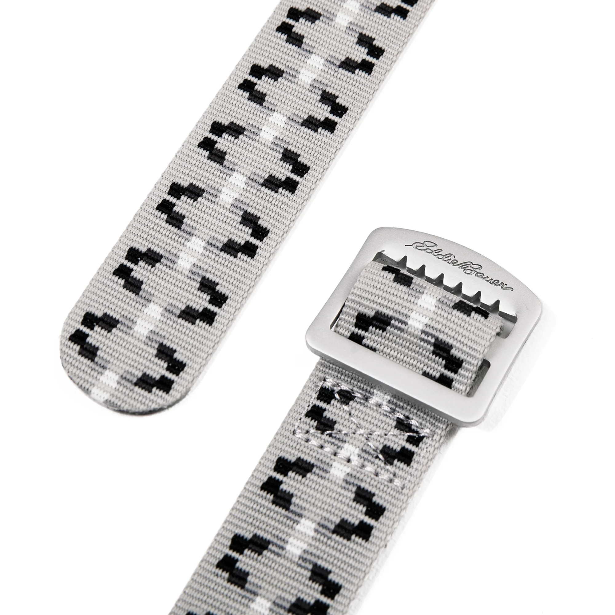 Women's Cascade Webbing Belt With Engraved Metal Buckle