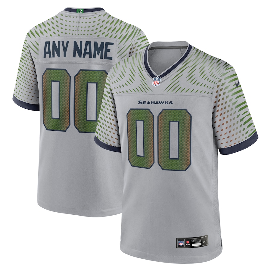 Seattle Seahawks Nike 2025 Rivalries Collection Custom Game Jersey - Wolf Gray