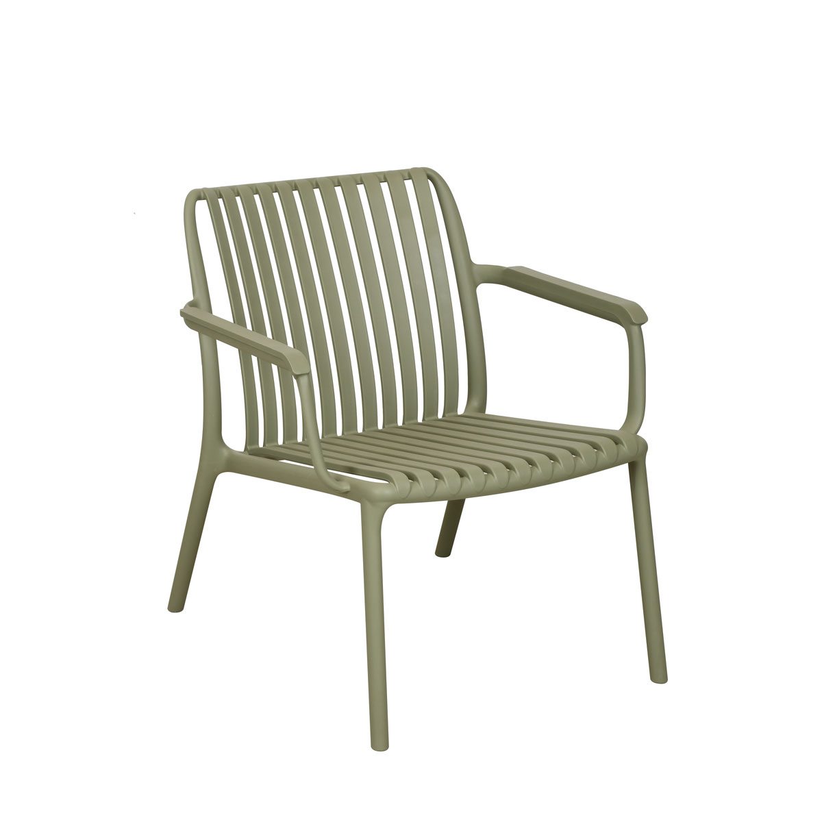 Cadeira exterior verde com braços