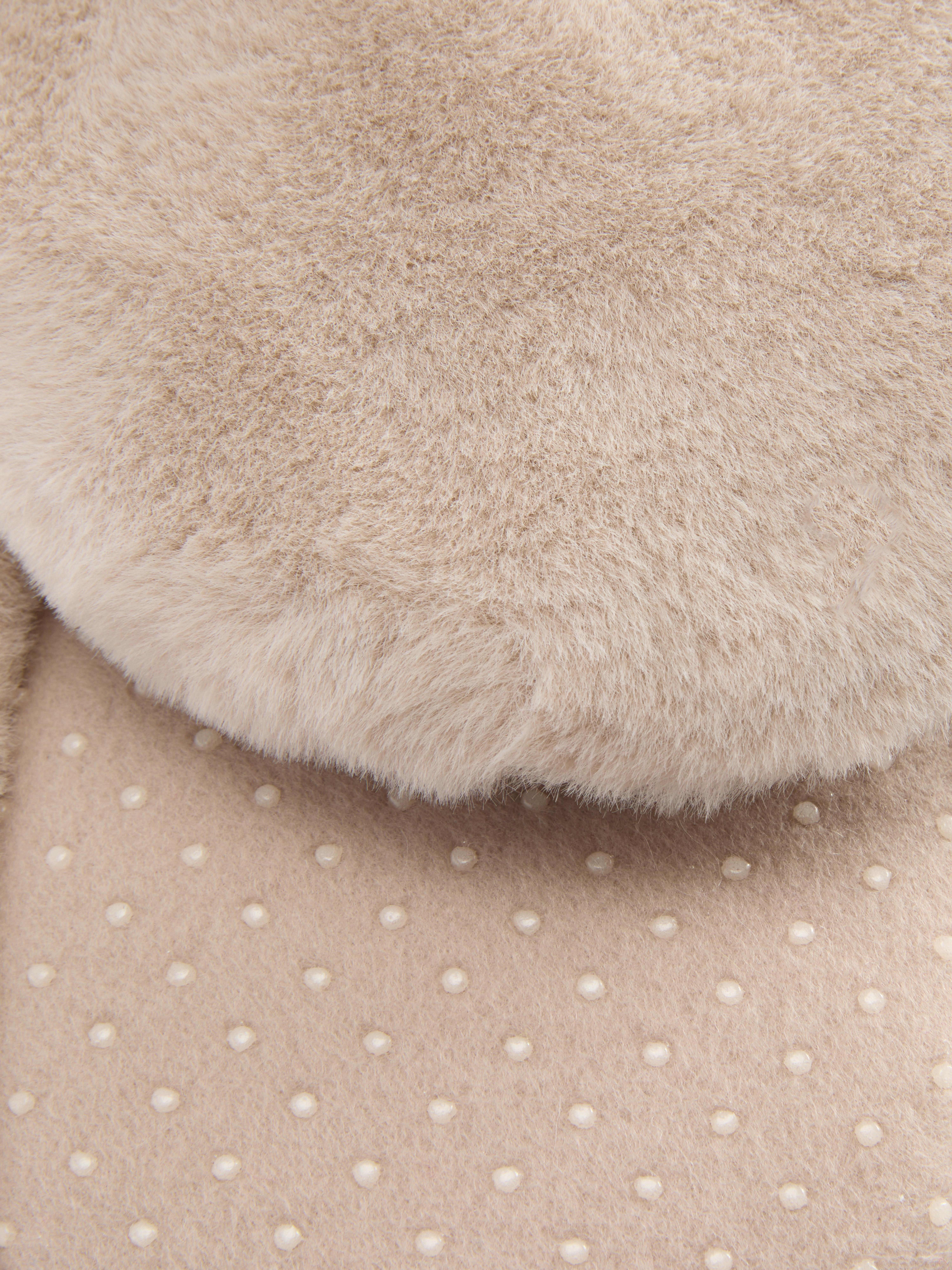 Faux Fur Slipper Socks