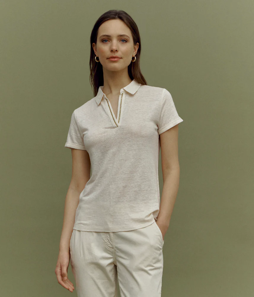 Polo en lin irisé TOLEDO/85143/003