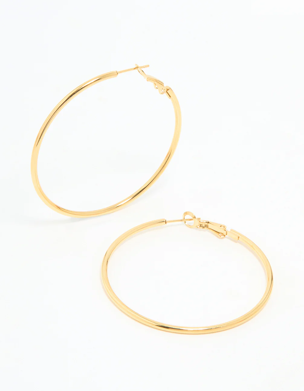Gold Plated Surgical Steel Hoop Earrings 50 MM
