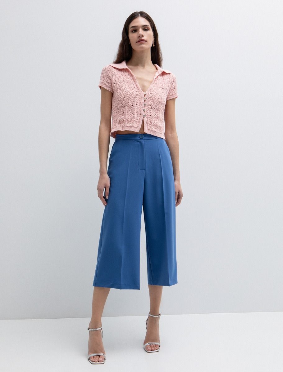 Crochet μπλούζα με γιακά