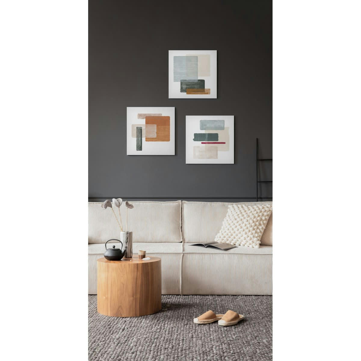 ABSTRAIT - Tableau sur toile formes colorées 45x45 cm