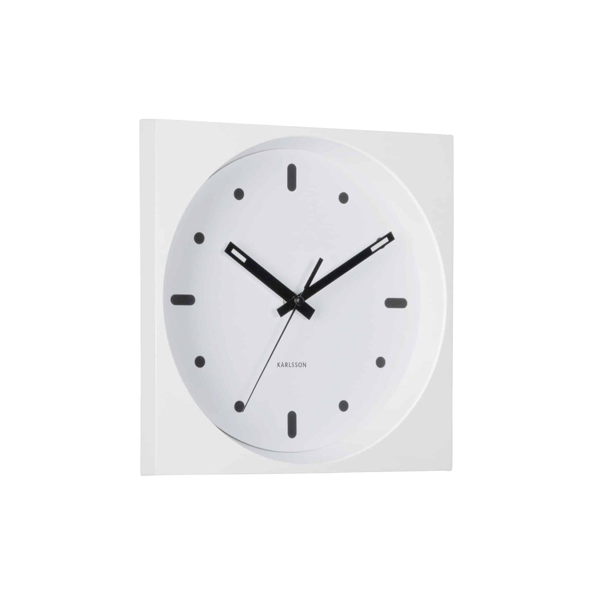 Karlsson wandklok Incesante Square - wit - 25x25x25cm