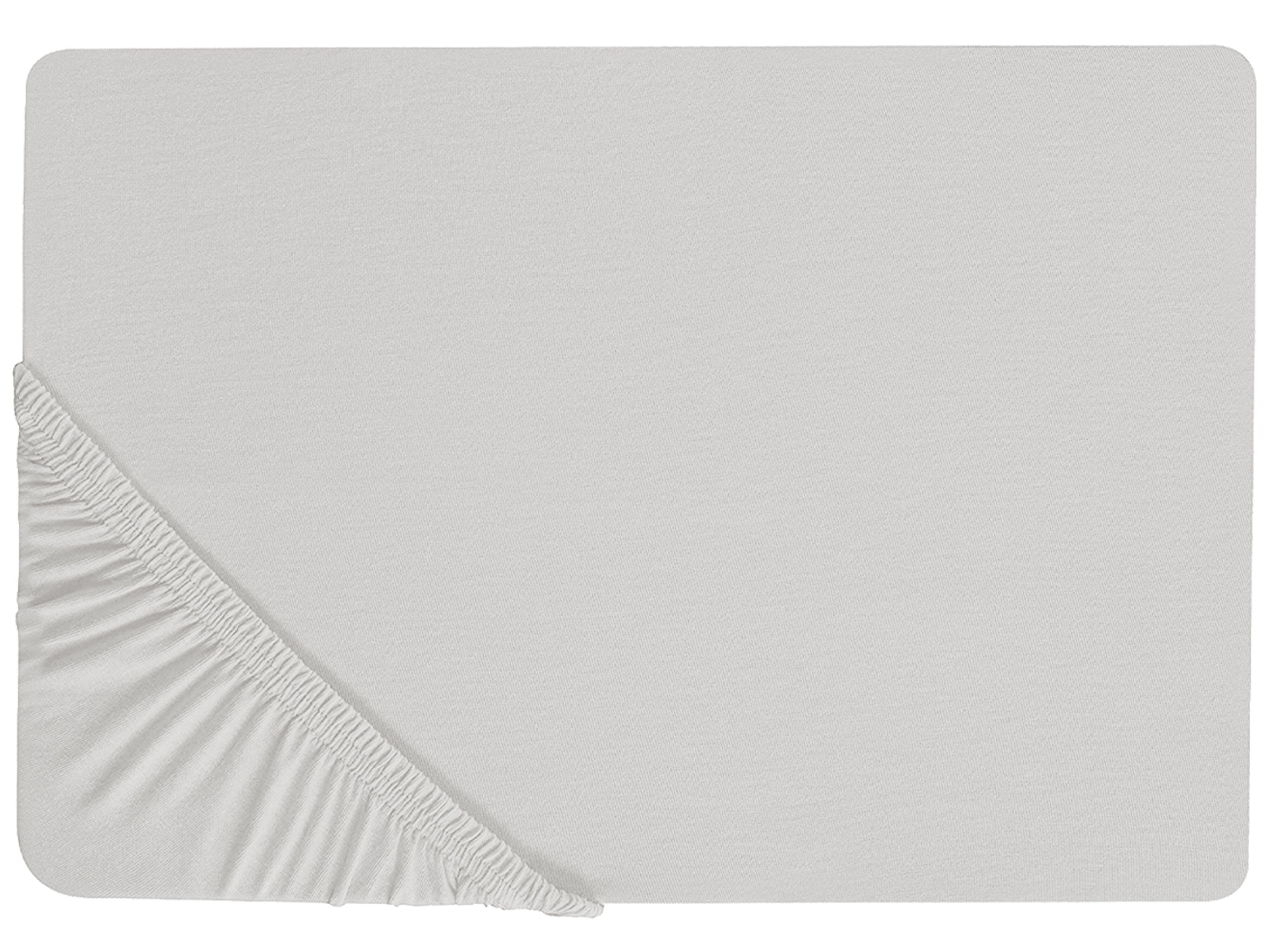 Fitted Sheet JANBU Cotton 140 x 200 cm Light Grey