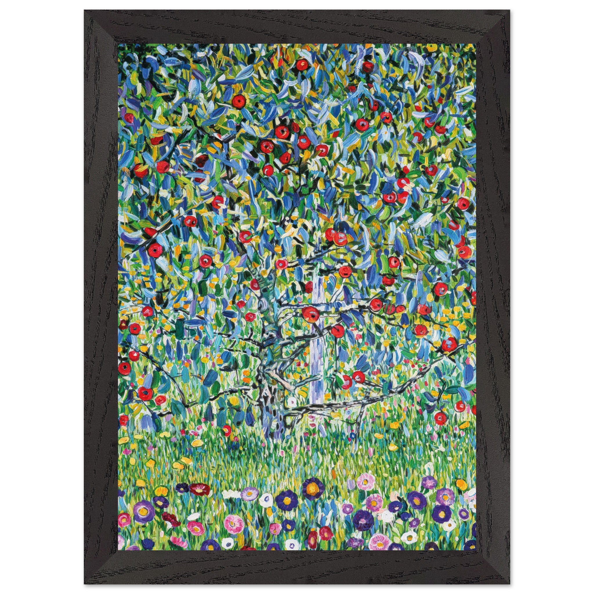 Artfulprints Poster met Lijst Gustav Klimt - Apple tree  - A4 21x29.7 cm - Groen