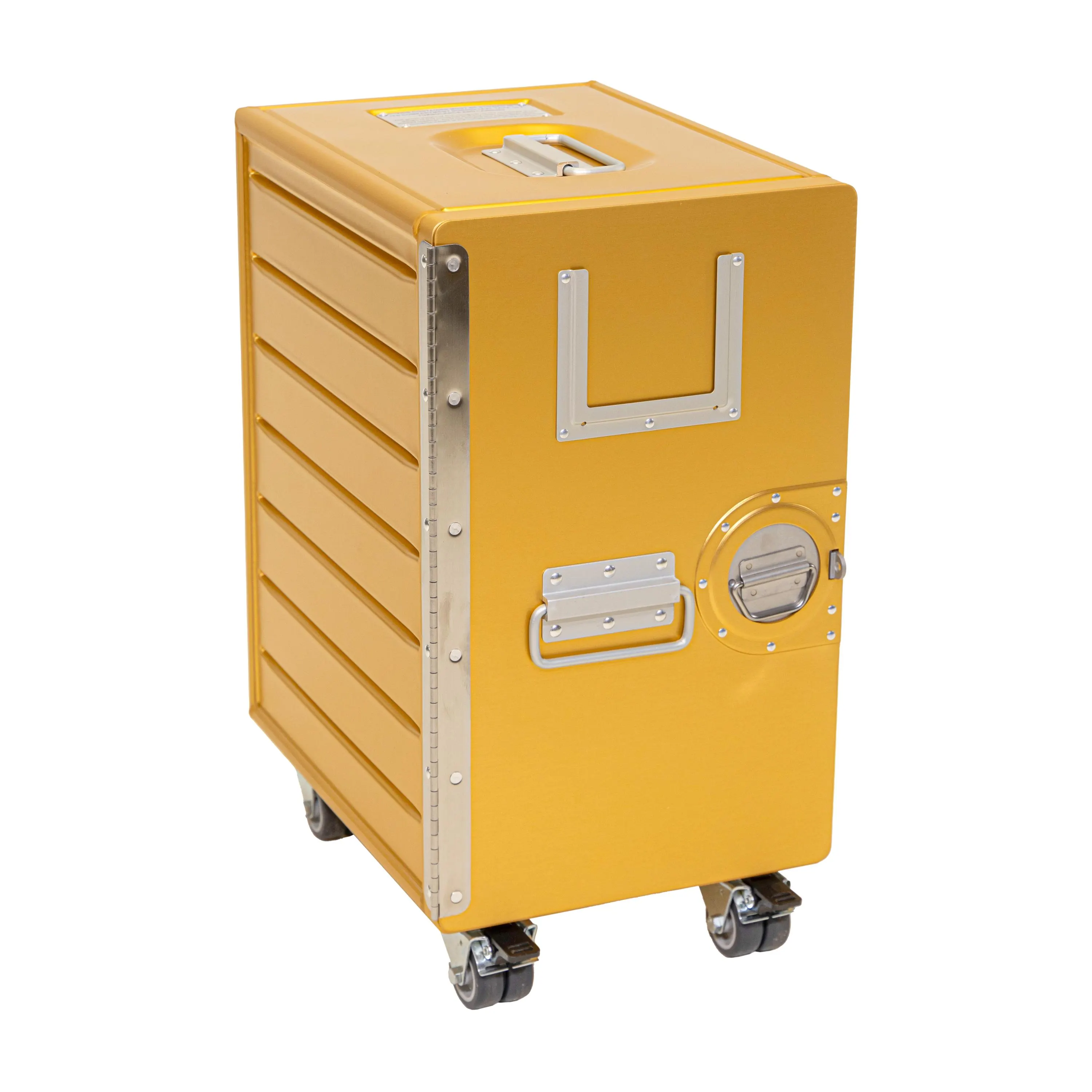 Brand new golden Galley container night stand side table galley box canister flight case airline trolley