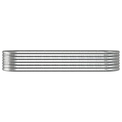 NNEVL Garden Raised Bed Powder-Coated Steel 224x80x36 cm Silver