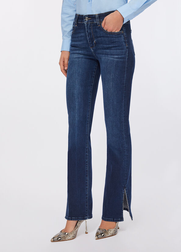 Jeans flare a vita alta