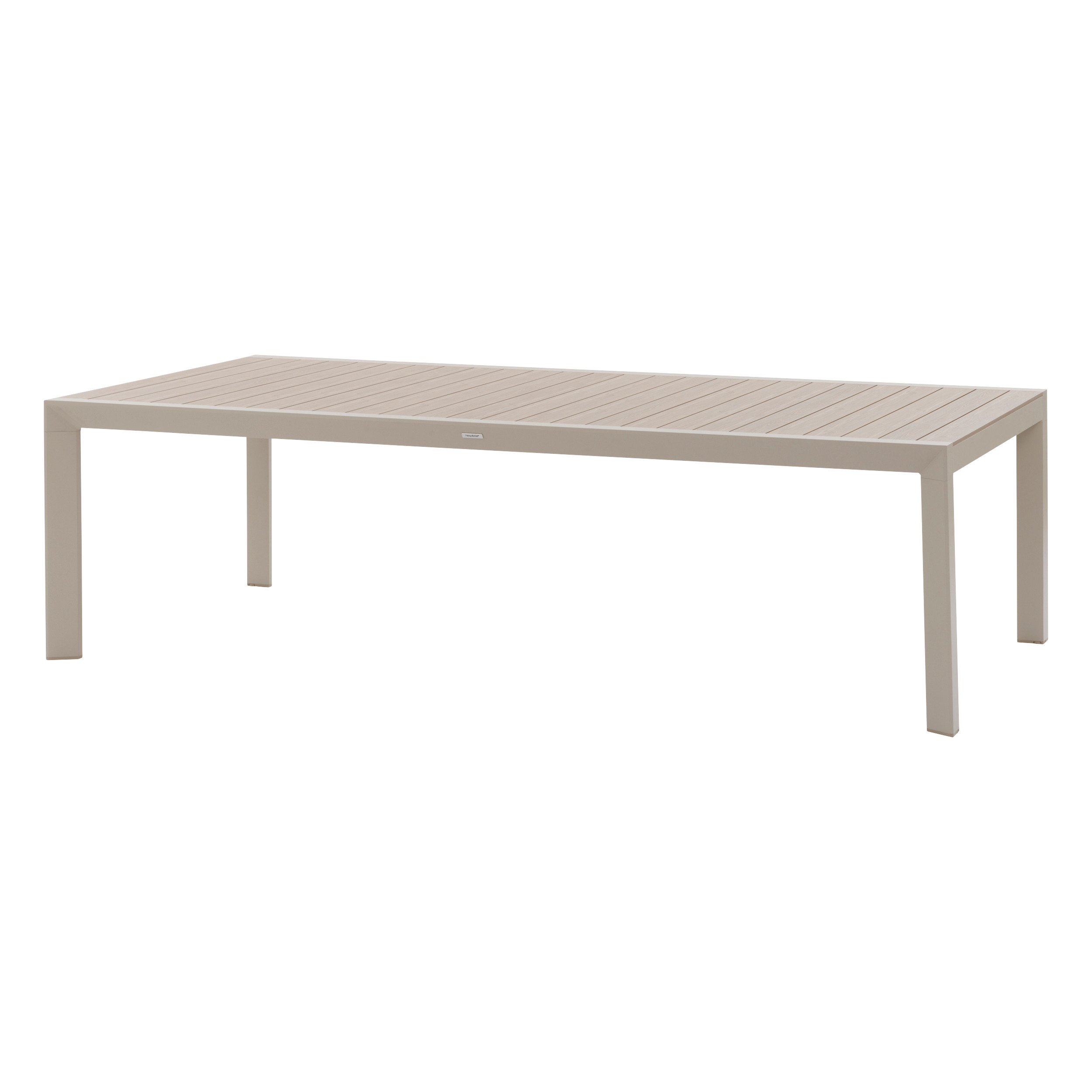 Mesa fixa EVASION bege em alumínio 12 lugares