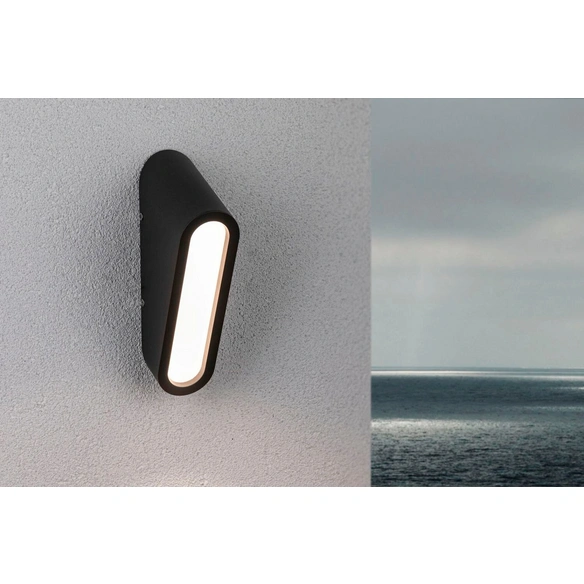 Hauswandleuchte, BxHxT: 6,4 x 24,2 x 6,4 cm, Aluminium