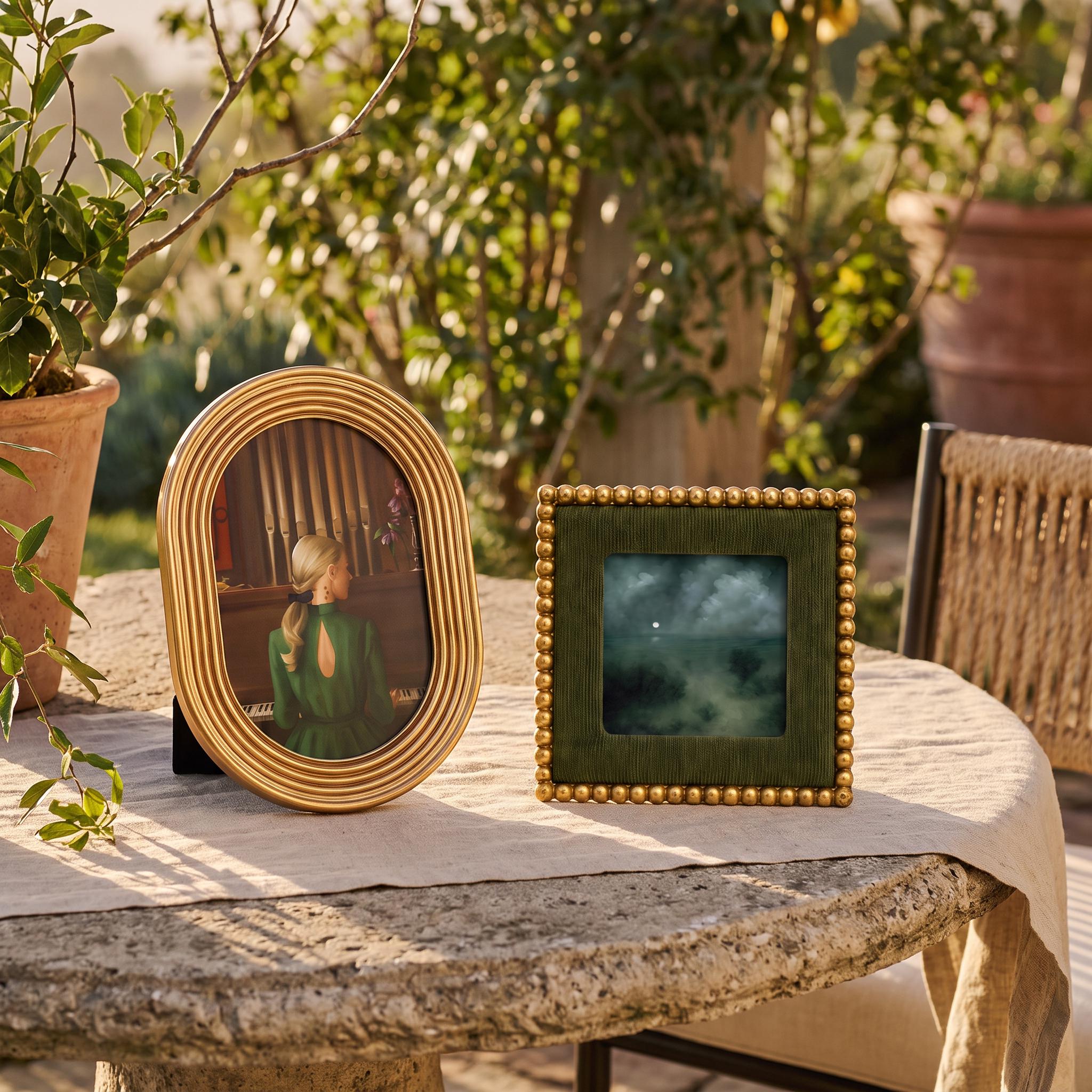 Vintage Beaded Gallery Wall Art Frame Set, Curated Portrait & Landscape Artwork, Decorative Assorted Size Frames, French Cottage Wall Decor